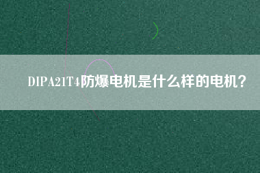DIPA21T4防爆電機(jī)是什么樣的電機(jī)？